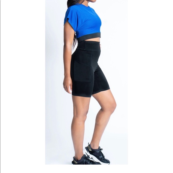 KAMIT Womens Black BIKER Shorts Size XL Friction Free Pockets For Icepacks - Picture 4 of 7